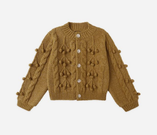 Bobble Cardigan, Golden - Magpies Paducah