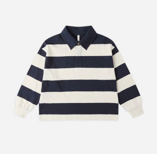 Rugby Polo, Navy Stripe - Magpies Paducah