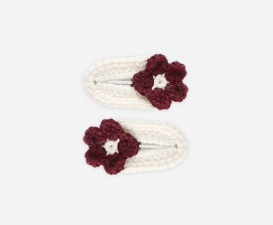 Crochet Clips, Burgundy - Magpies Paducah