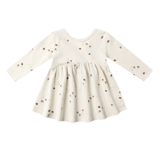 Ribbed Long Sleeve Dress, Acorns - Magpies Paducah