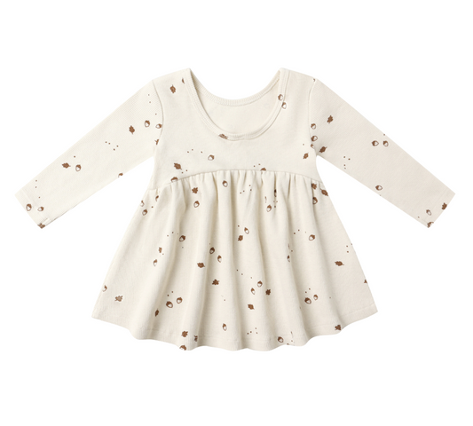 Ribbed Long Sleeve Dress, Acorns - Magpies Paducah