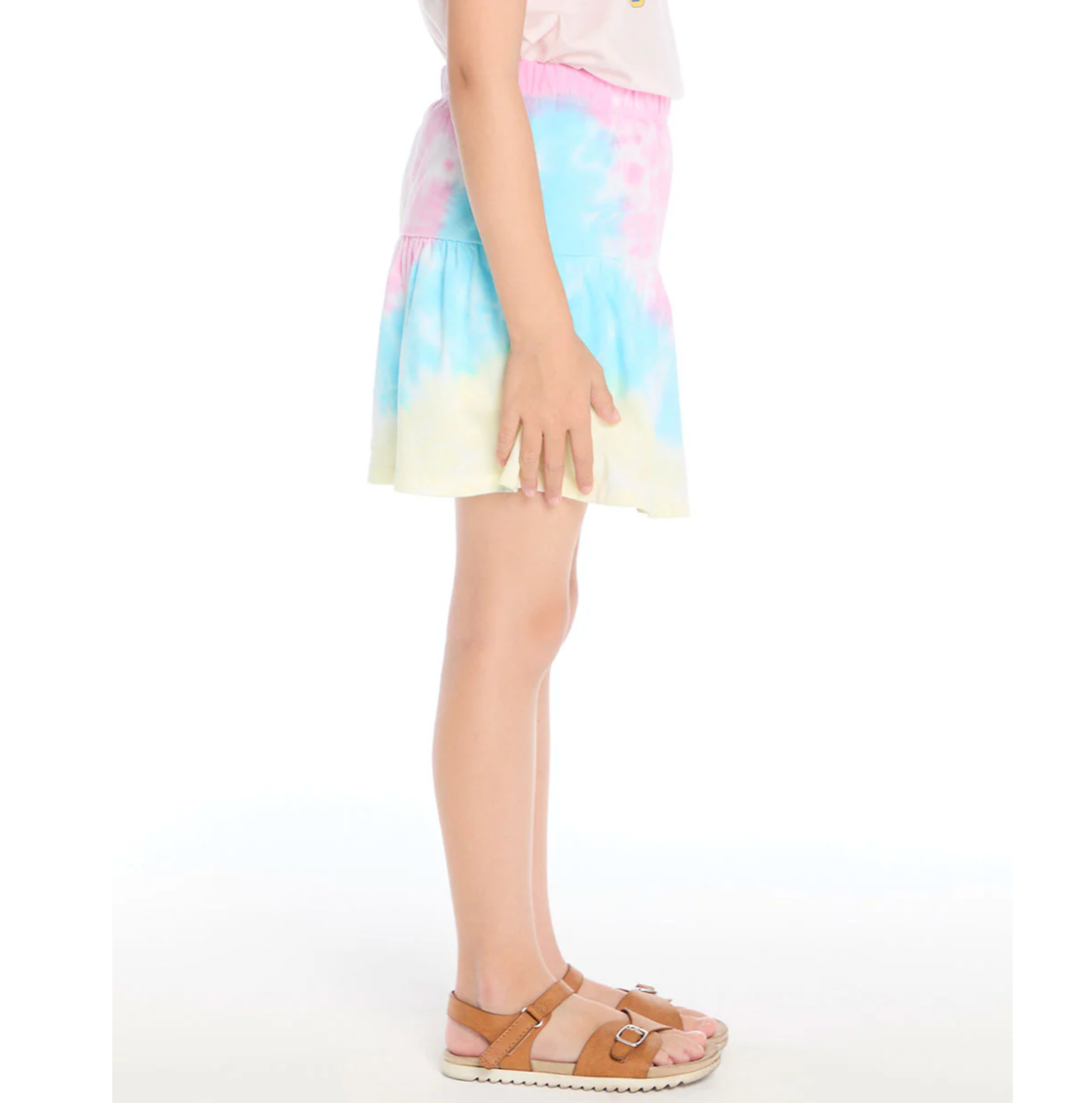 Peplum Skort, Rainbow Tie Dye - Magpies Paducah