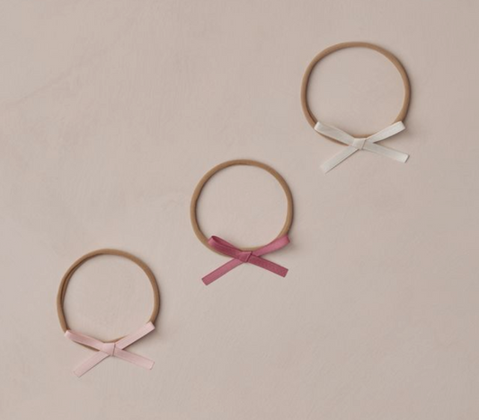 Baby Bows Headbands | Ivory, Rose, Raspberry - Magpies Paducah