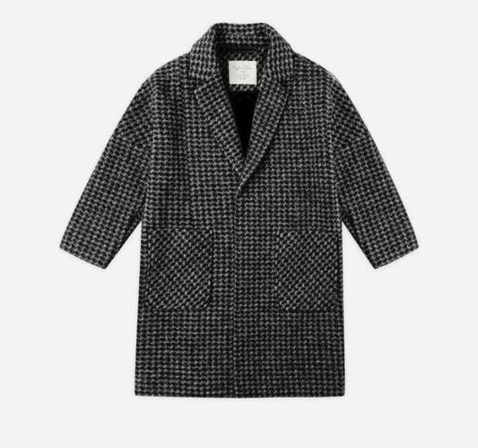 Longline Coat, Micro Check - Magpies Paducah