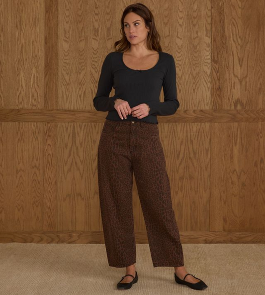 Women's Barrel Denim, Leopard - Magpies Paducah