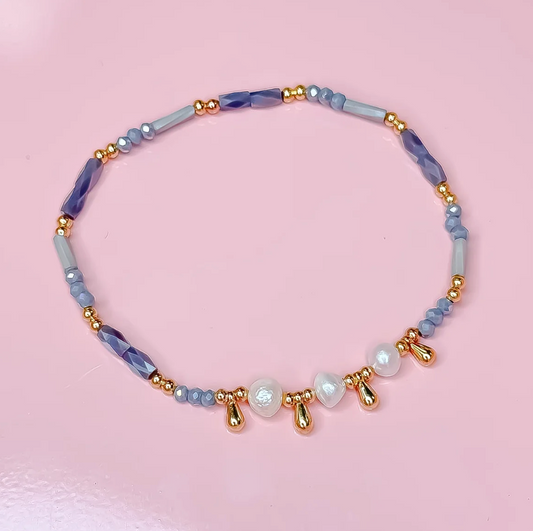 Princess Pearls Beaded Bracelet, Grey - Magpies Paducah
