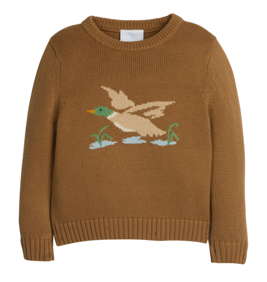 Intarsia Sweater, Flying Mallard - Magpies Paducah