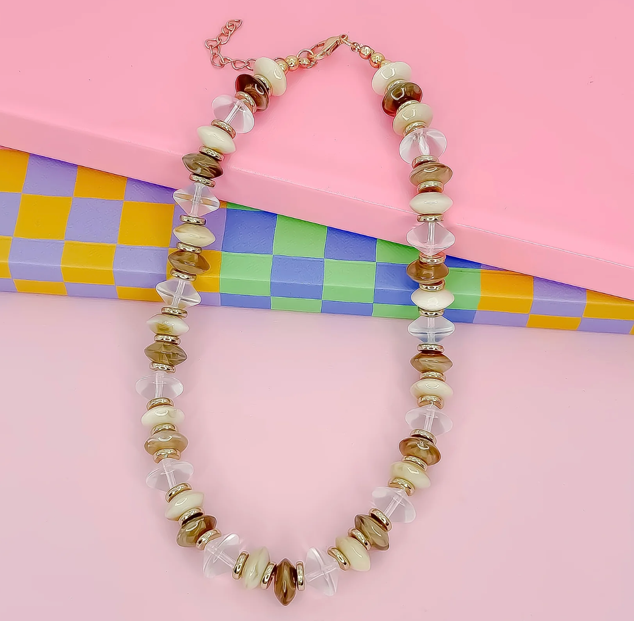 Cream Pop Beaded Necklace - Magpies Paducah