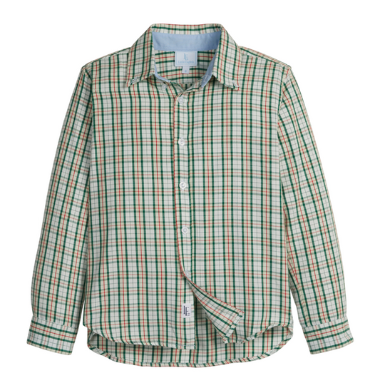 Button Down Shirt, Mistletoe Tartan - Magpies Paducah