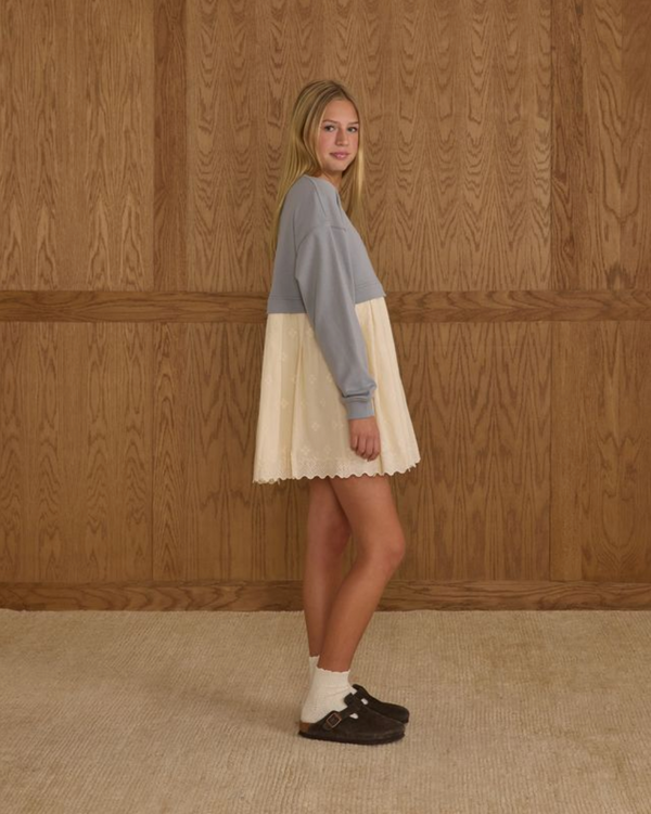 Teen Sweatshirt Dress, Dusty Blue - Magpies Paducah
