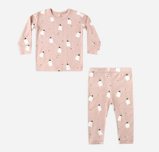 Bamboo PJ Set, Pink Ghosts - Magpies Paducah