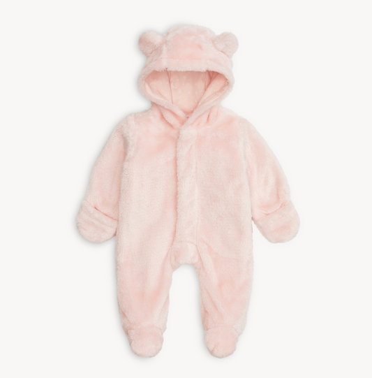 Mink Bear Footie, Pink Blossom - Magpies Paducah