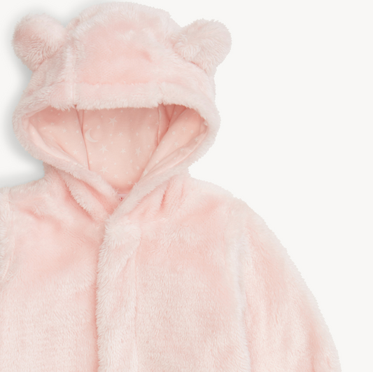 Mink Bear Footie, Pink Blossom - Magpies Paducah