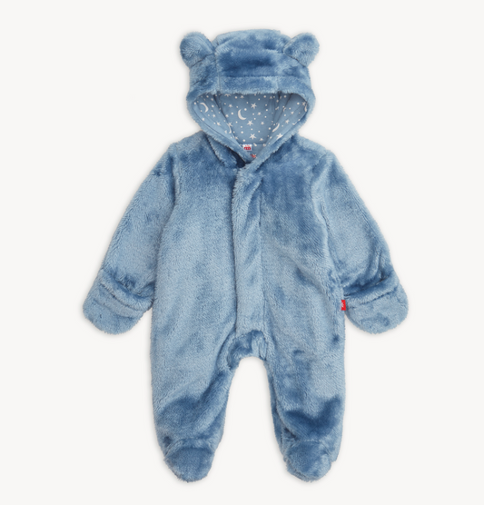 Mink Bear Footie, Winter Sky - Magpies Paducah