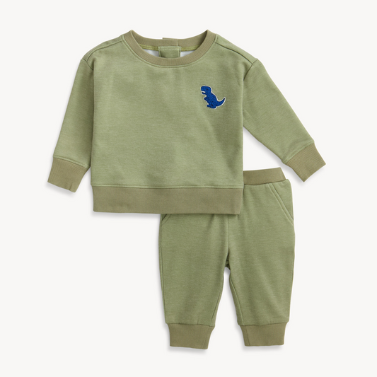 Patched Fleece Set, Moss Stone - Magpies Paducah