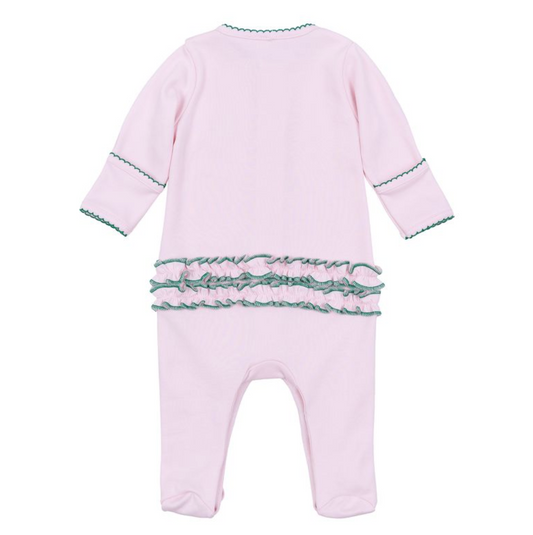 Embroidered Footie, Pink Mini Mallard