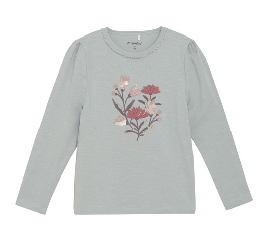 Scallop Neck Tee, Fall Petals