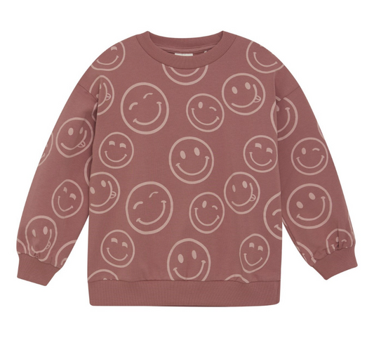 AOP Sweatshirt, Rosy Smiles