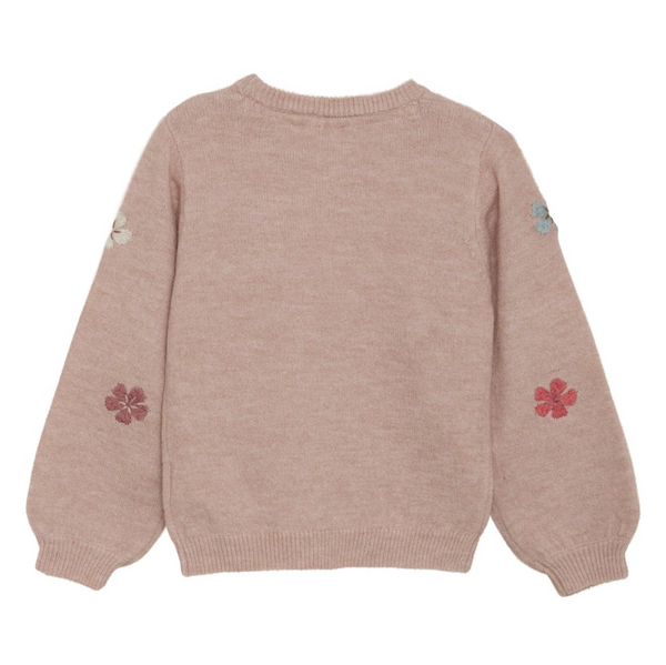 Knit Pullover, Rosy Daisies