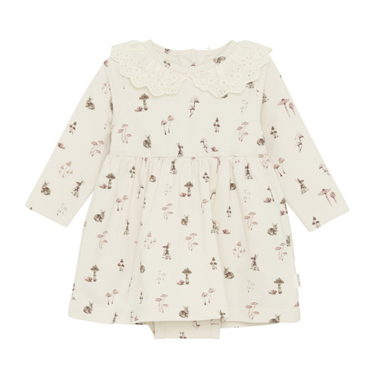 Eyelet Skirted Romper, Autumn Forest - Magpies Paducah