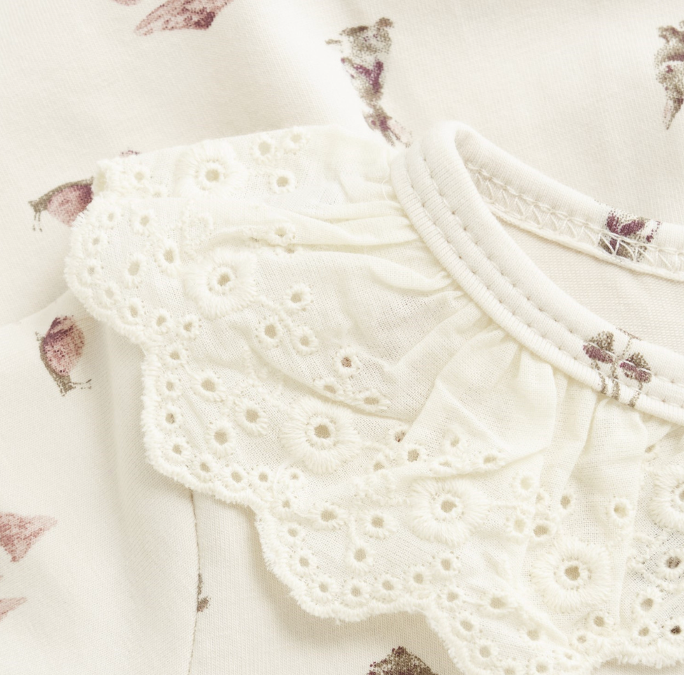 Eyelet Skirted Romper, Autumn Forest - Magpies Paducah