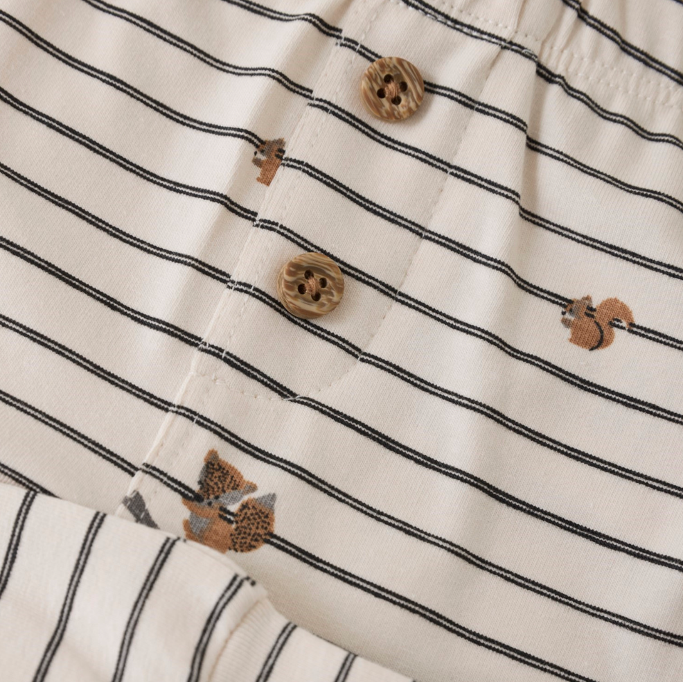 Onesie + Pant Set, Striped Forest - Magpies Paducah