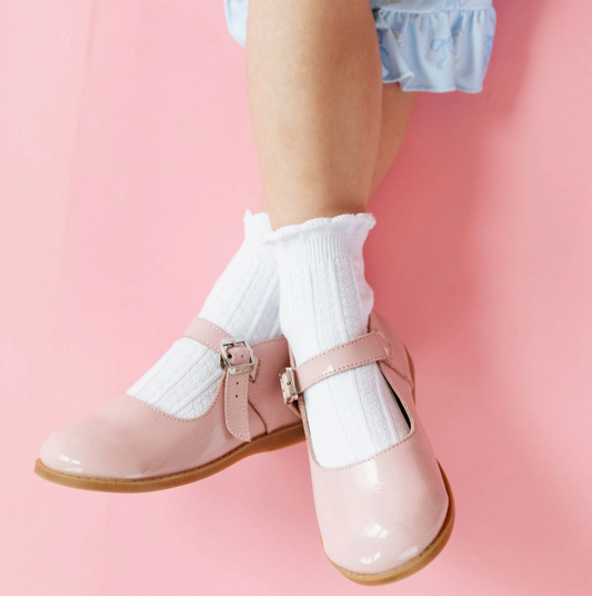 White Frill Midi Socks - Magpies Paducah