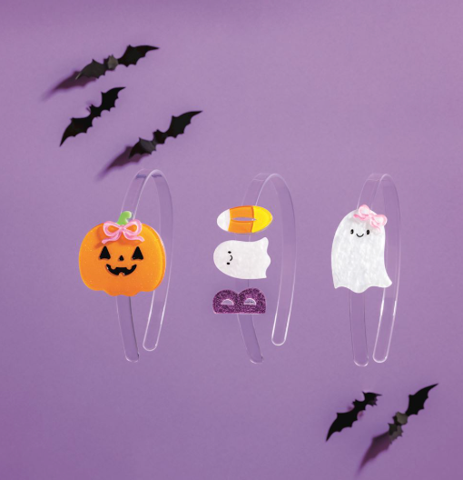 Jack-O-Lantern Acrylic Headband - Magpies Paducah