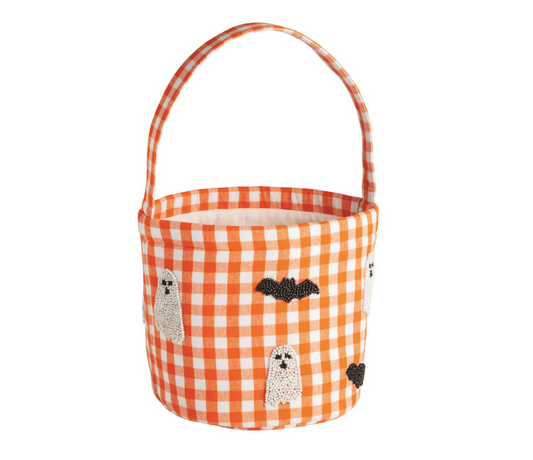 Ghost Beaded Halloween Bucket - Magpies Paducah