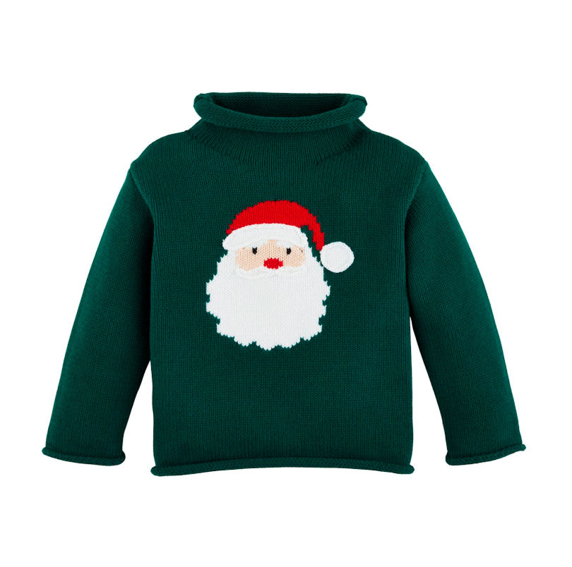 Green Santa Rollneck Sweater - Magpies Paducah