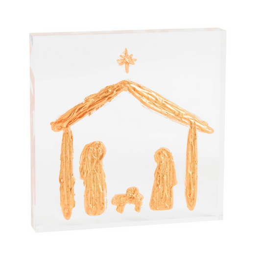 Acrylic Nativity Plaque - Magpies Paducah