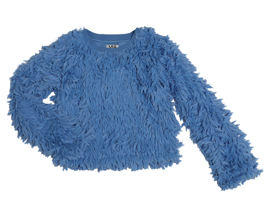 Blue Textured Sweater - Magpies Paducah