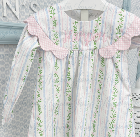 Emily Scalloped Dress, Pink Ivy - Magpies Paducah