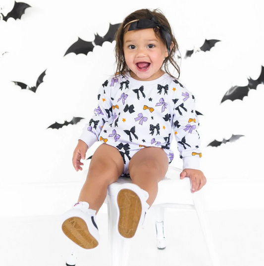 Spooky Lavender Bows Halloween Bubble - Magpies Paducah