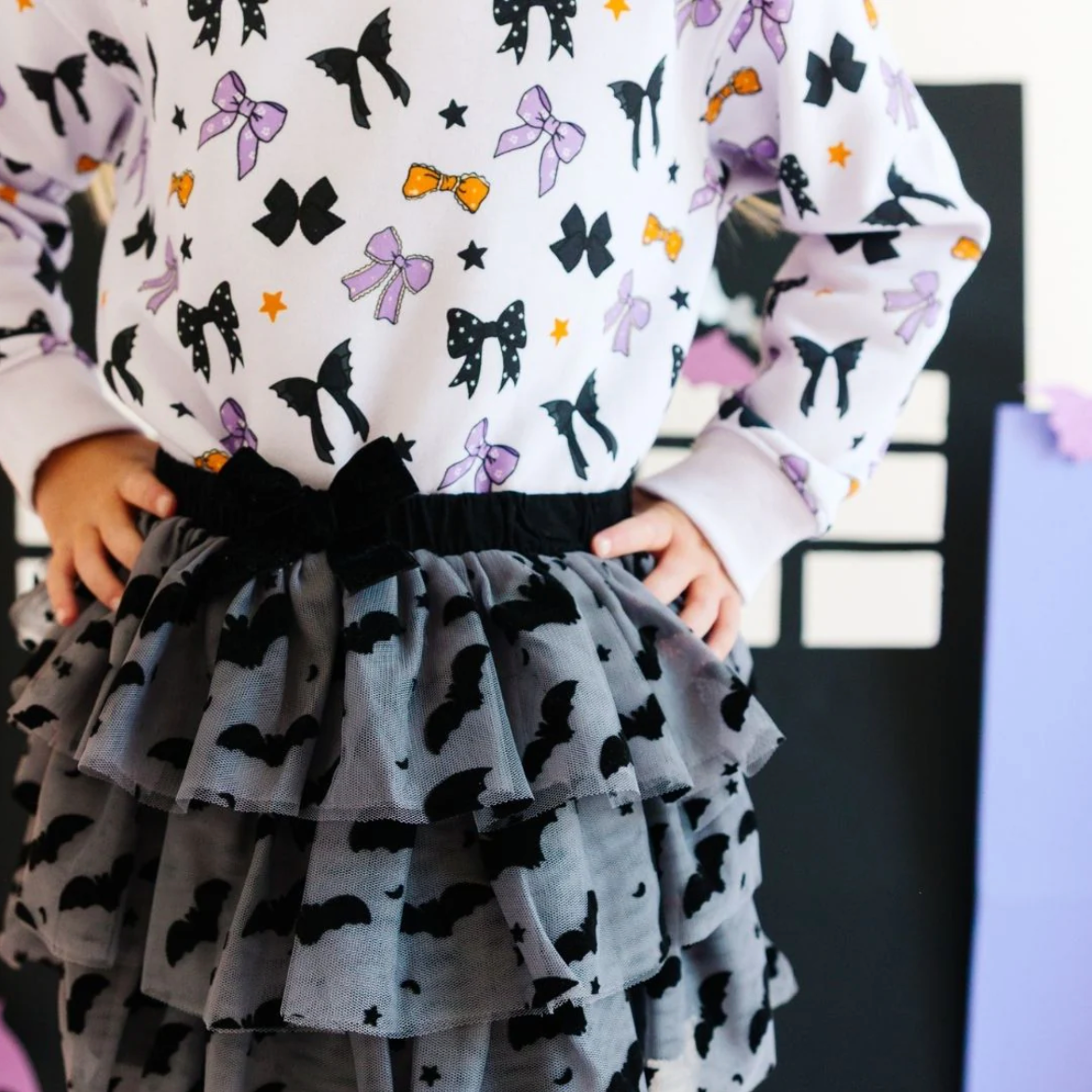 Spooky Lavender Bows Halloween Sweatshirt - Magpies Paducah