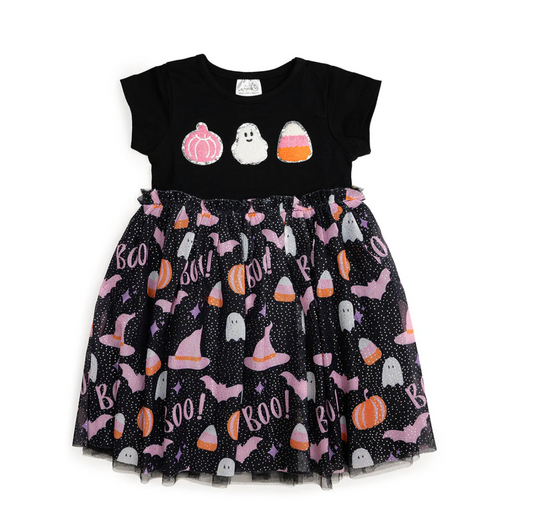 Boo! Halloween Tulle Dress - Magpies Paducah
