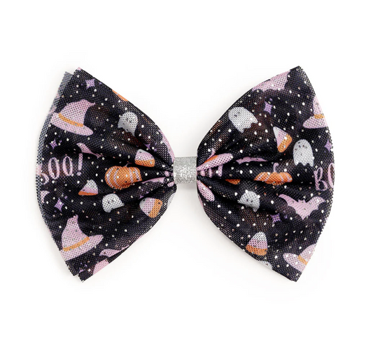 Boo! Halloween Tulle Bow - Magpies Paducah