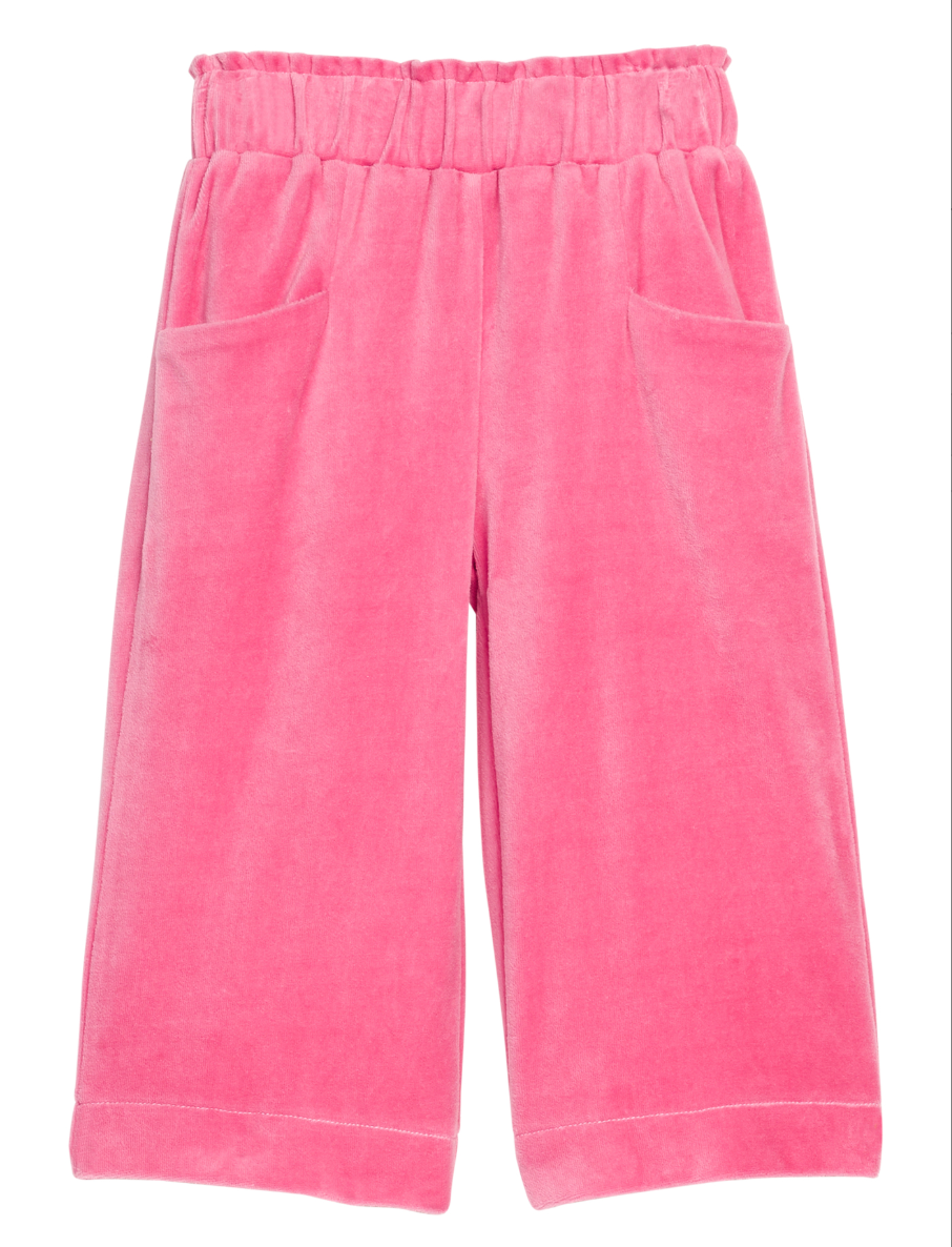 Cropped Palazzo Pants, Tulip Velour