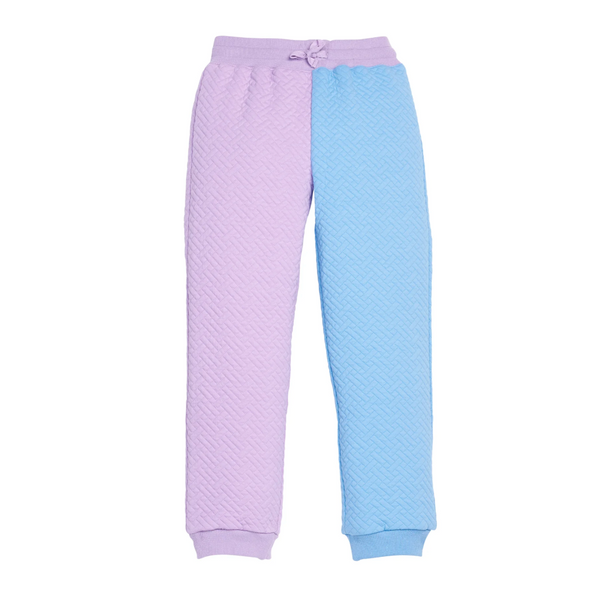 Colorblock Jogger, Lavender & Blue Quilted Trellis