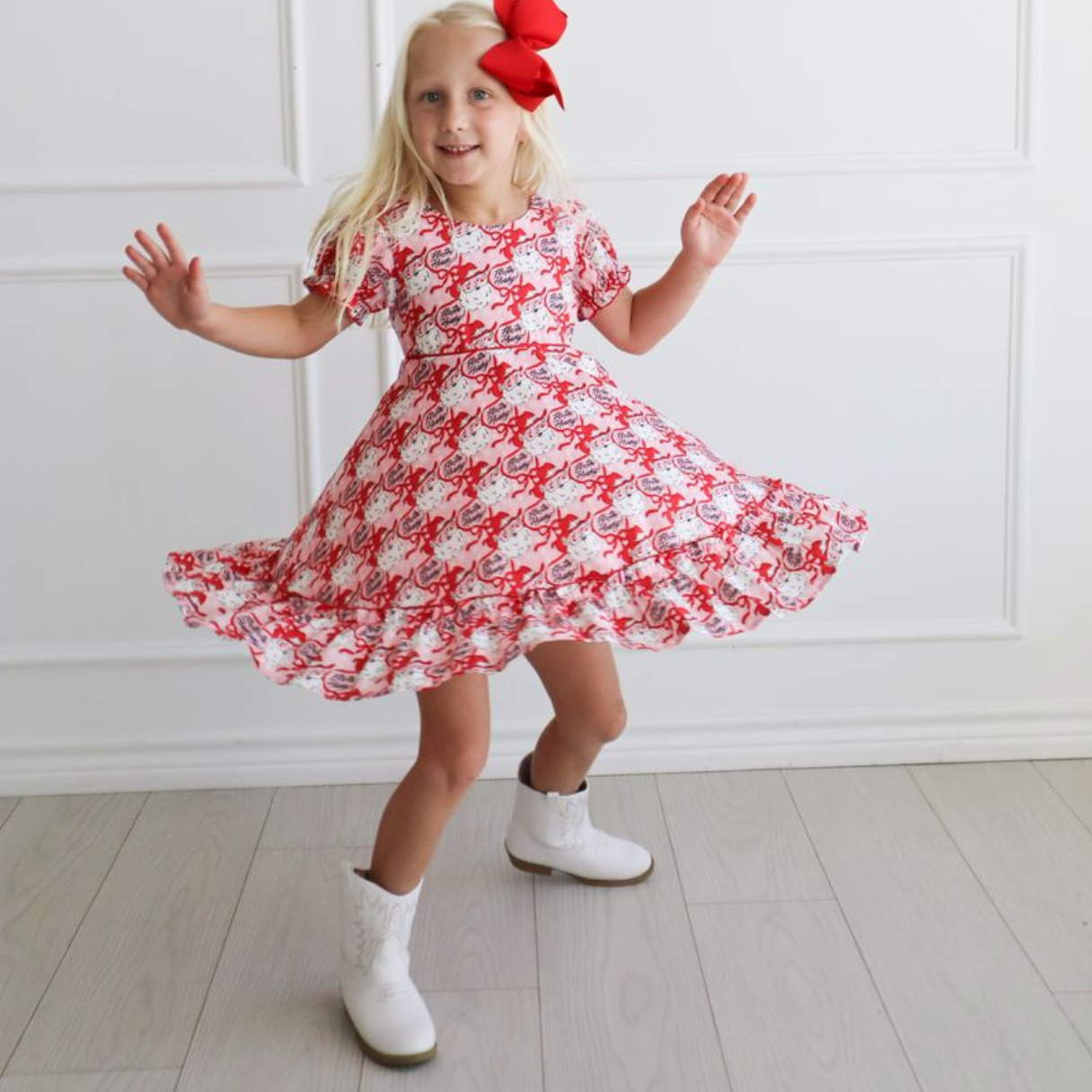 Leighton Dress, Ho Ho Howdy - Magpies Paducah