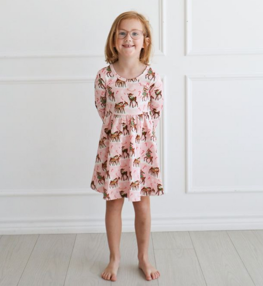 Morgan Dress, Vintage Reindeer - Magpies Paducah