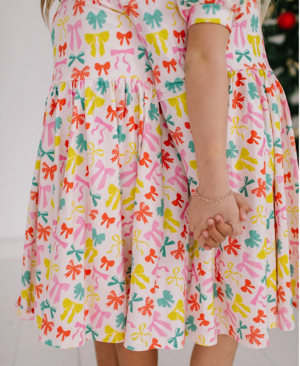 Gwendolyn Dress, Holiday Bows - Magpies Paducah