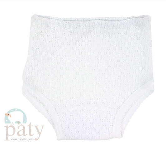 Knit Diaper Cover, White - Magpies Paducah