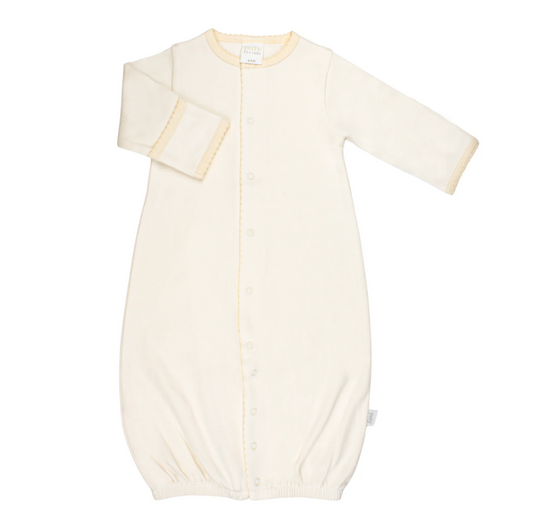 Organic Converter Gown, Oatmeal Stripe