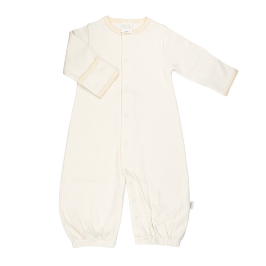 Organic Converter Gown, Oatmeal Stripe