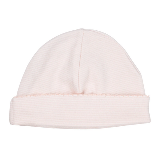 Cotton Beanie, Pink Stripe