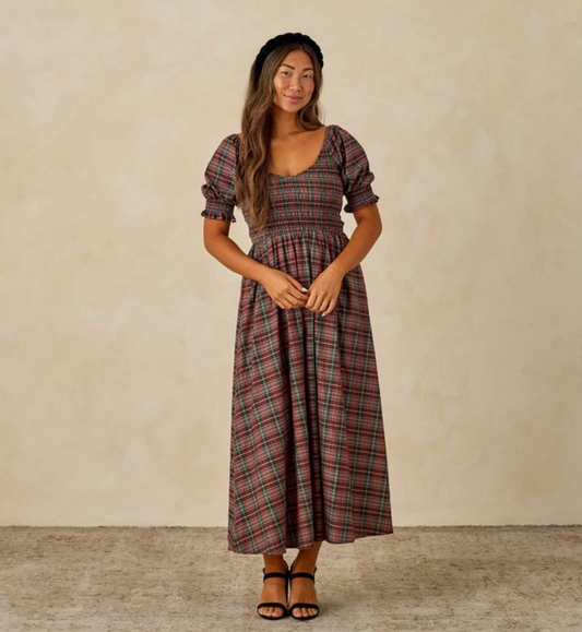 Adele Dress, Winter Tartan