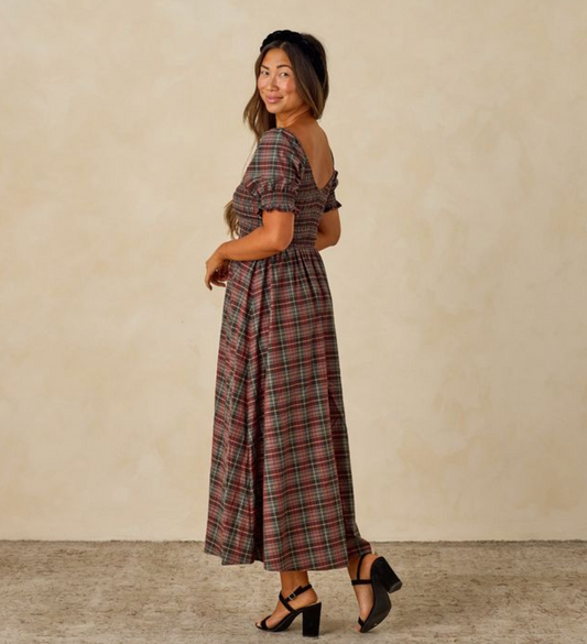 Adele Dress, Winter Tartan