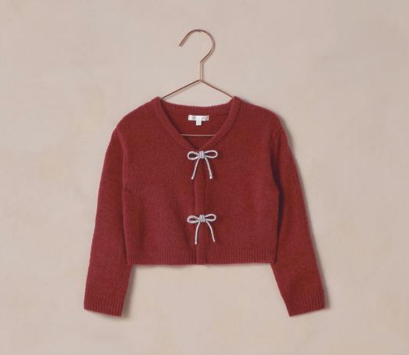 Bow Cardigan, Ruby