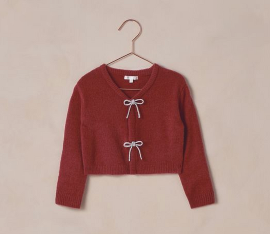 Bow Cardigan, Ruby